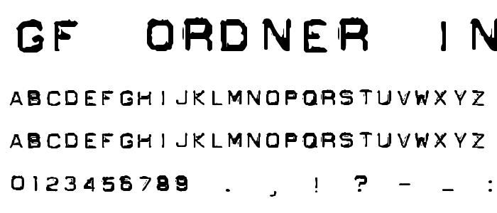 GF Ordner Inverted font